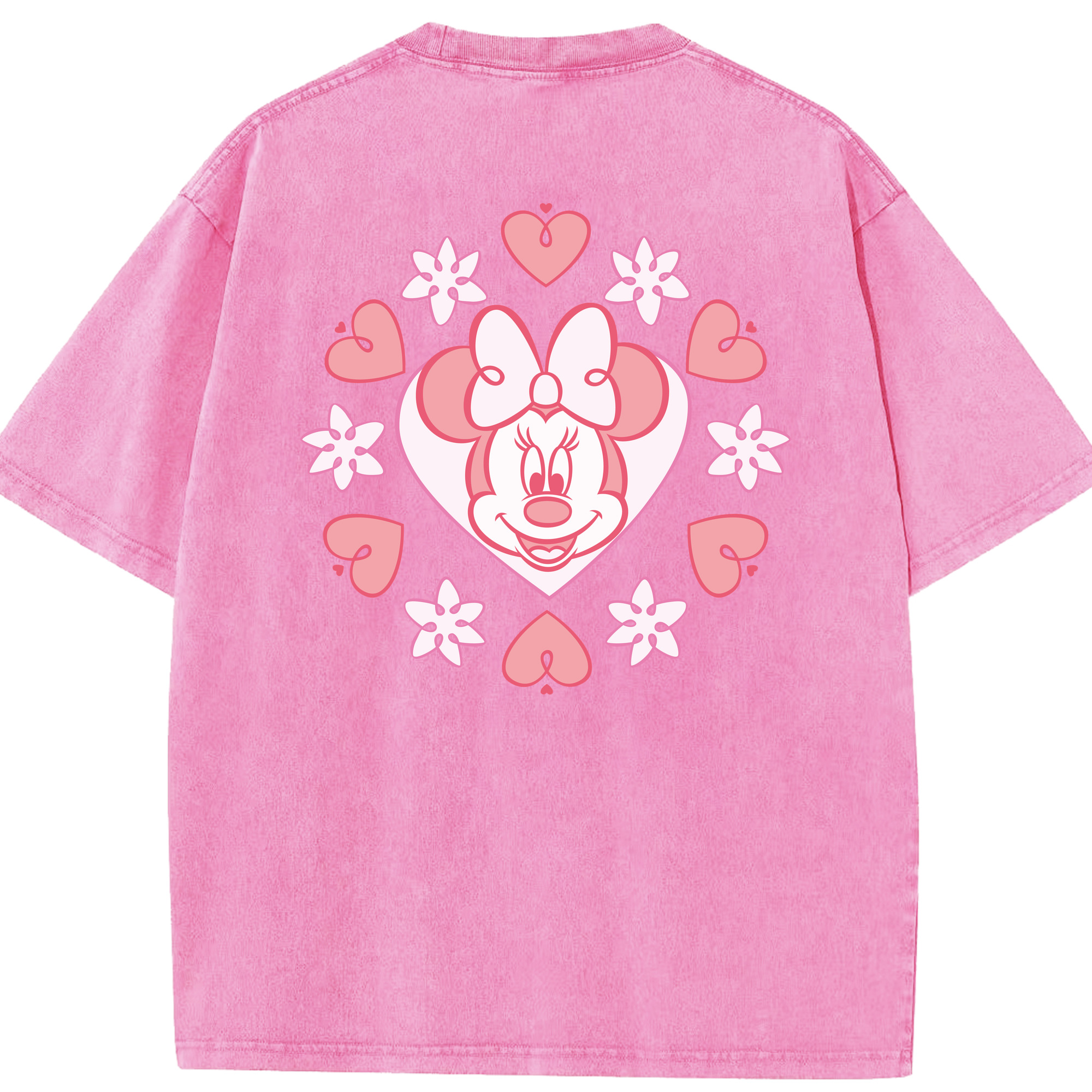 （画像用） ミッキーマウス Mickey Mouse 綿100% ヴィンテージ風 半袖Tシャツ（背面プリント）